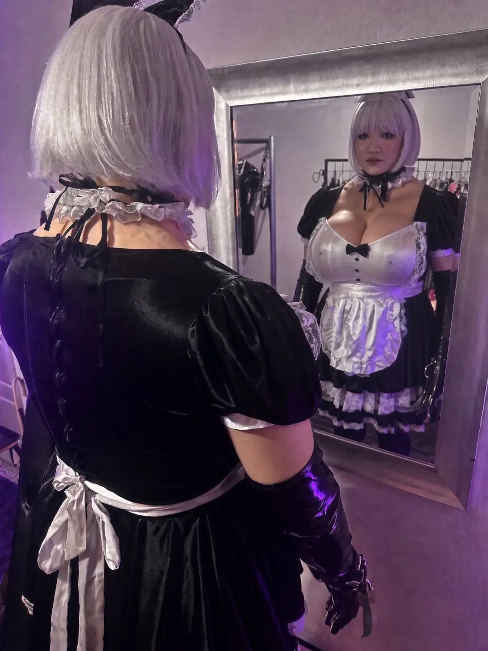get used to that reflection dear, you're not getting out of that silicone suit anytime soon, now get over here and shine your Mistresses boots 👢✨
