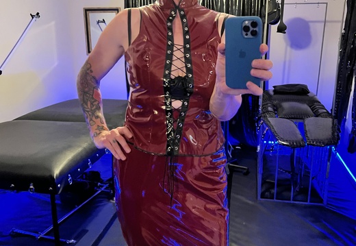 ts mistress mia pvc skirt and top new phone